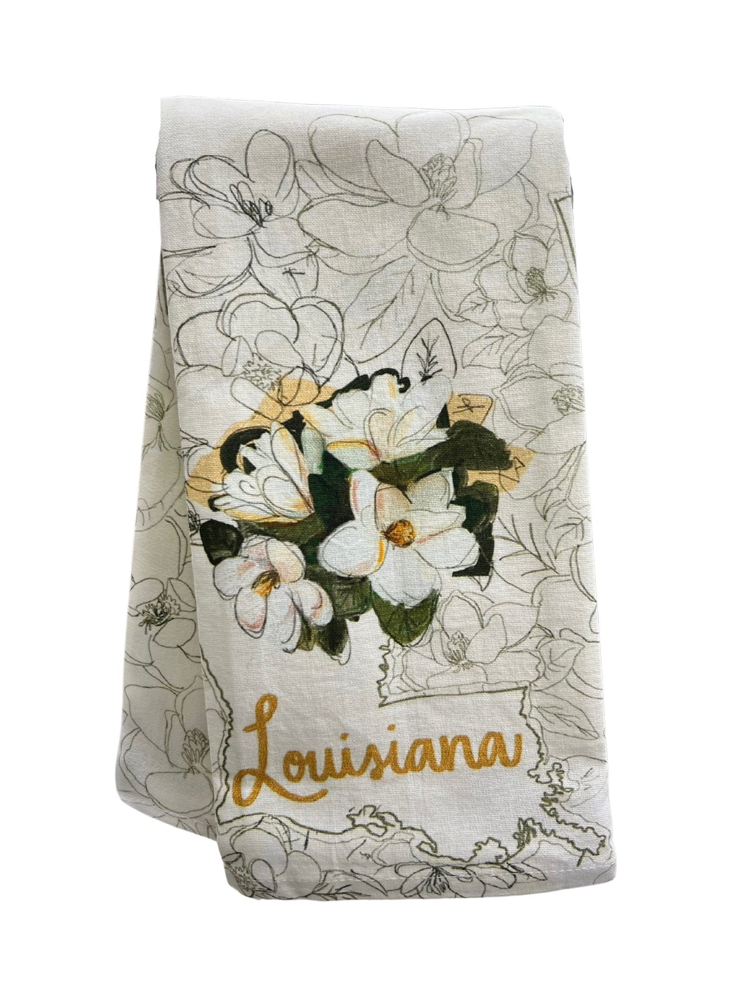 Painted Magnolia Kitchen Towel