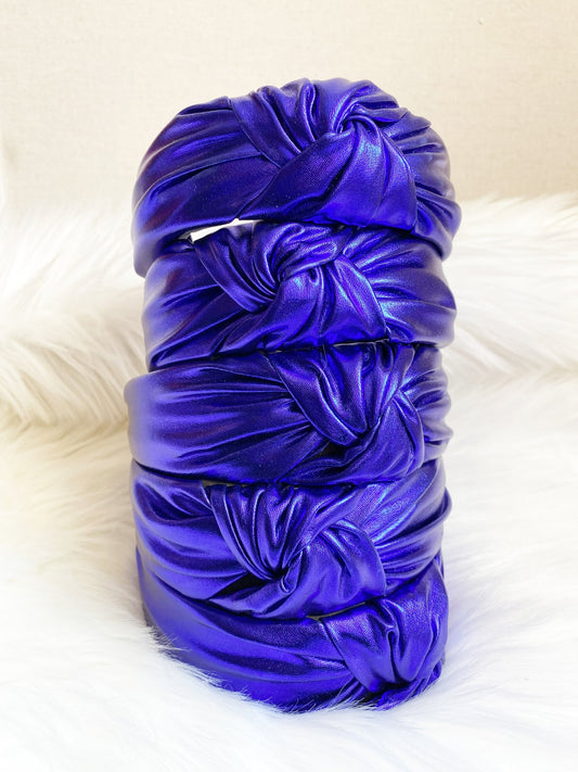 Blue Metallic Headband