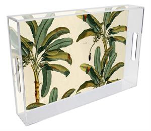 Palm Lucite Serving Tray