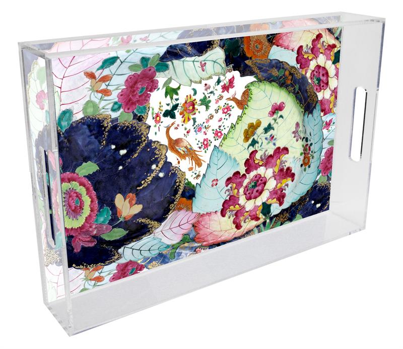 Tobacco Leaf Lucite Tray