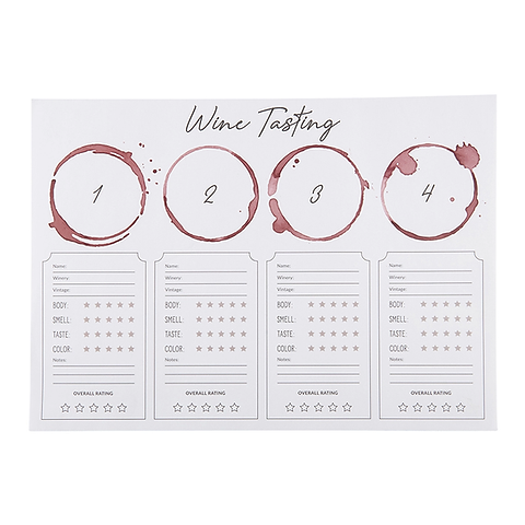 Wine Tasting Placemats