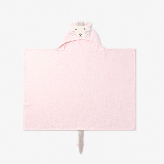 Mouse Pink Hooded Bath Wrap