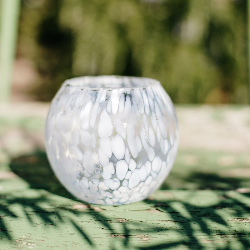 Nuvola White Small Round Vase
