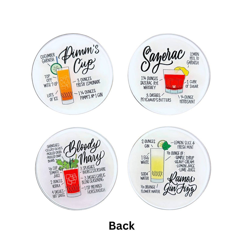 Cocktail Recipes Coaster Set