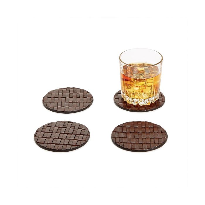Leather Coaster Set
