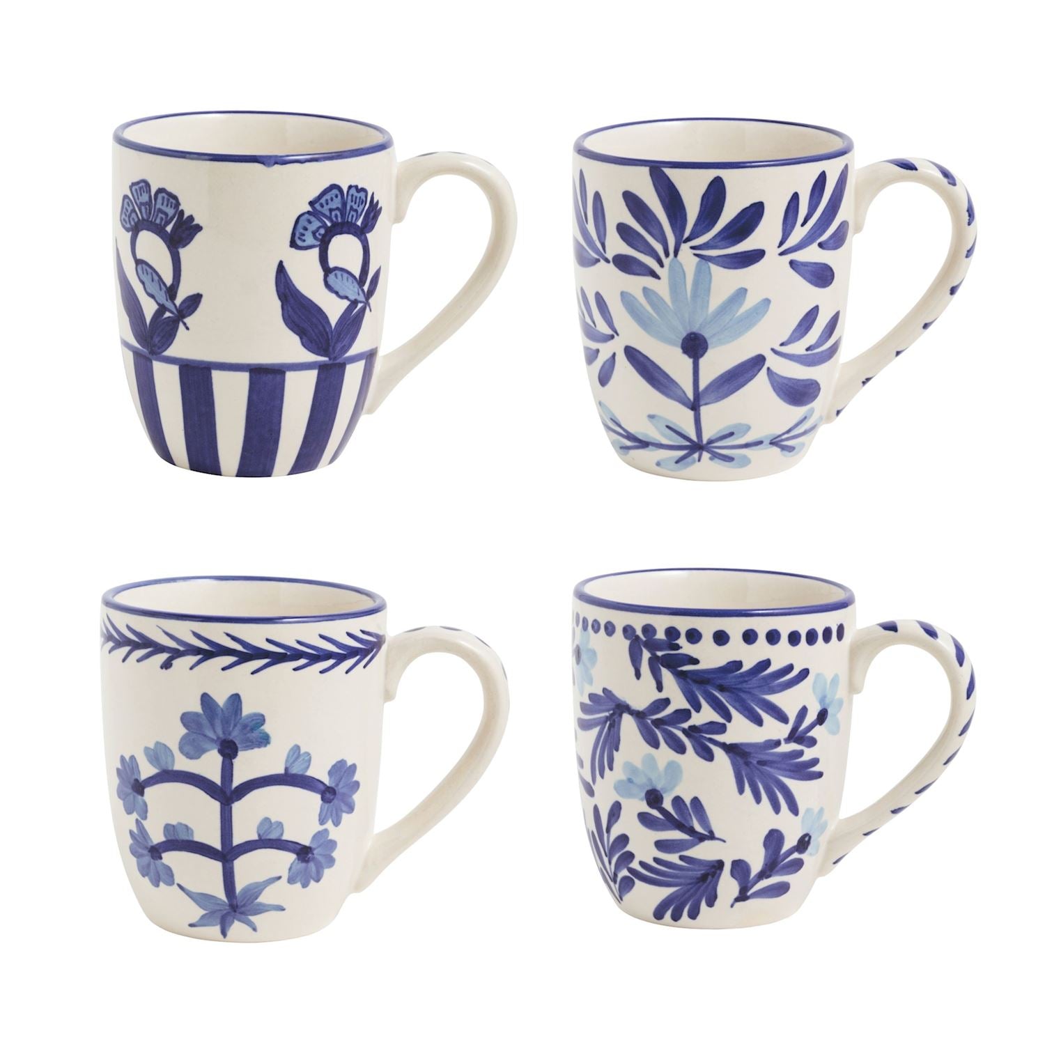 Blue Floral Mugs