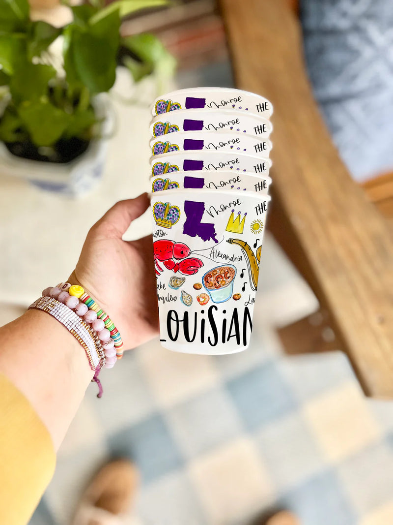 State of LA Reusable Cups, Set of 6