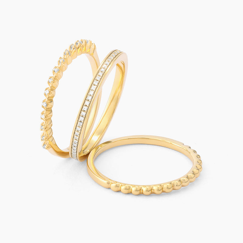 Diamonds and Bubbles of Gold Ring by Ella Stein