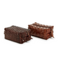 Chestnut Woven Leather Dopp Kit