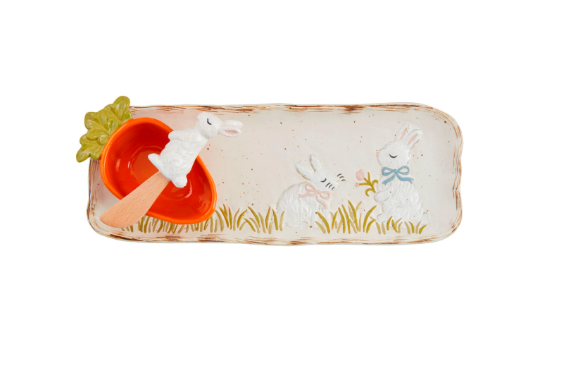 Bunny Tray & Carrot Dip Set