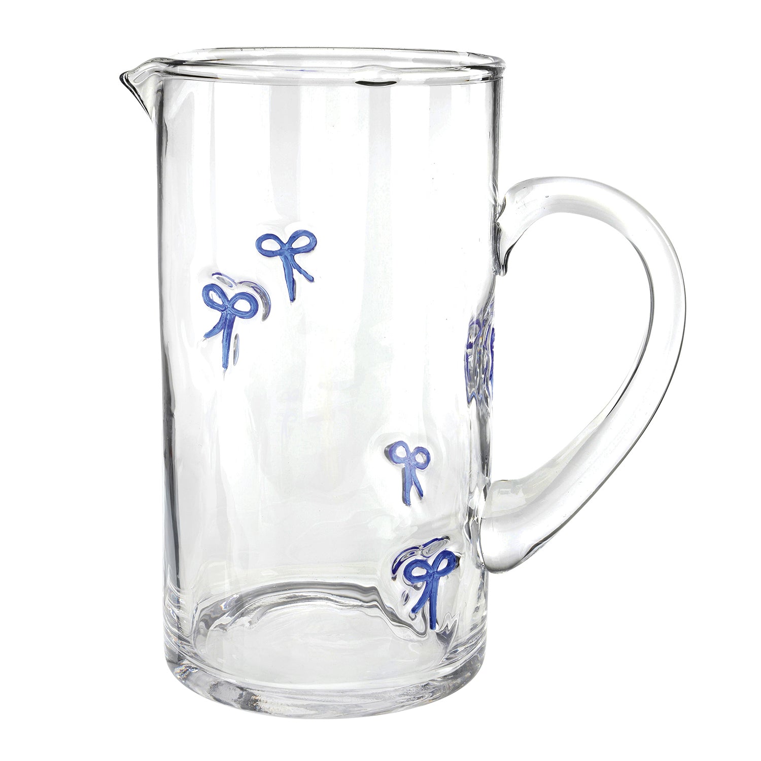 Icon Blue Bow Glass Pitcher