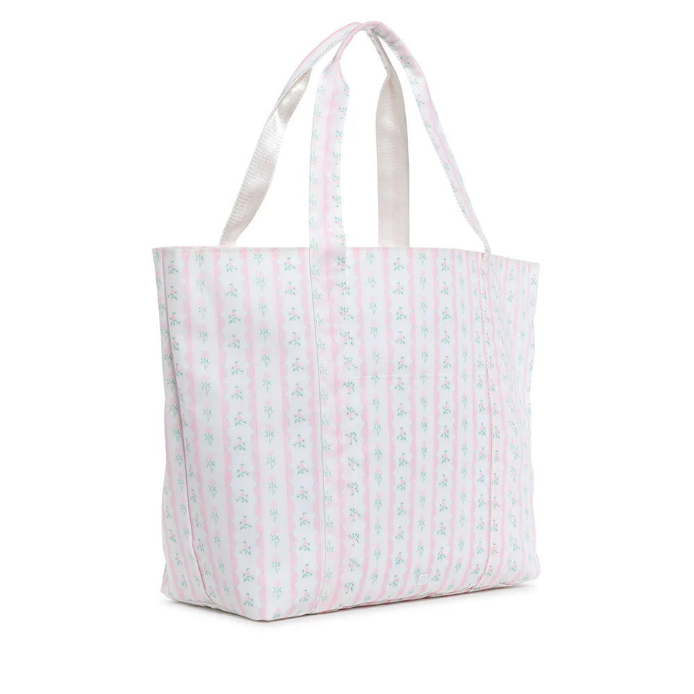 TRVL Designs Jumbo Tote-Ribbon Floral Pink