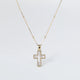 Coastal Grit Mother of Pearl Cross Necklace
