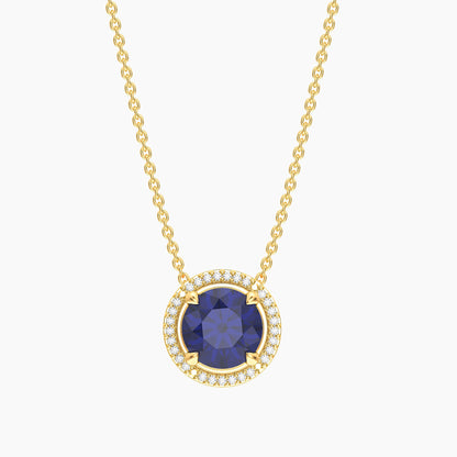 Blue Sapphire Birthstone Pendant Necklace by Ella Stein