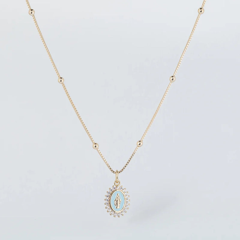 Coastal Grit Our Lady of Lourdes Necklace