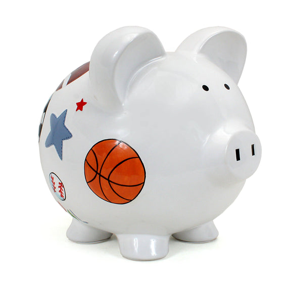 All Sports Large Piggy Bank by Child To Cherish