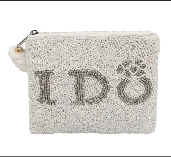 I Do Beaded Coin Purse