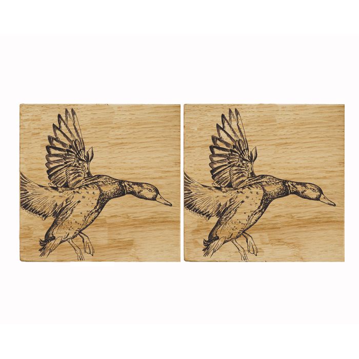 Selbrae House Oak Coasters Set of 2
