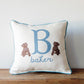 Brown Lab Initial Pillow
