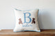 Brown Lab Initial Pillow