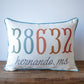 Fishtail Zipcode Pillow