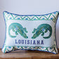 Chinoiserie Alligator Hometown Pillow