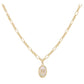 Oval Initial Necklace