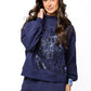 Queen of Sparkles Mock Neck Sweatshirt