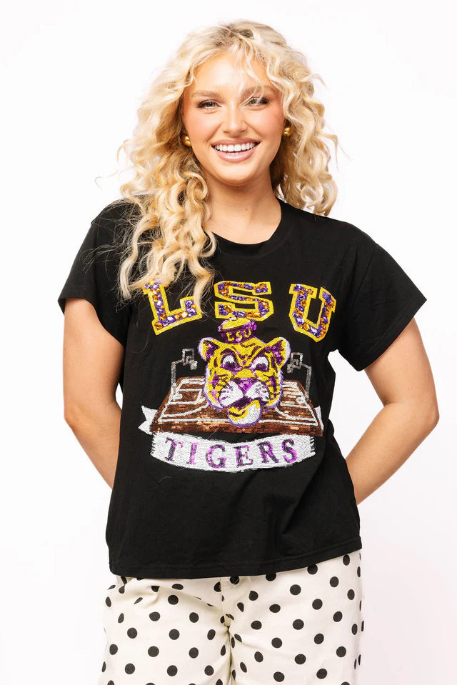 Queen of Sparkles Court LSU Tee