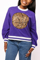 Queen of Sparkles Jeweled Basketball Sweatshirt