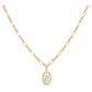 Oval Initial Necklace