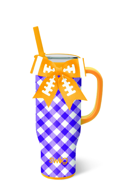 Swig | Gameday Gingham Purple + Yellow