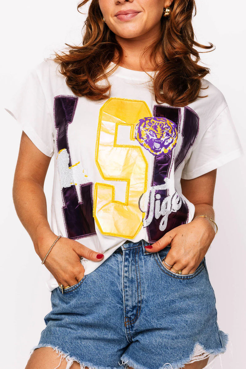 Queen of Sparkles Metallic Icons Tee