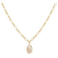Oval Initial Necklace