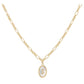 Oval Initial Necklace