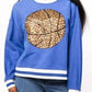 Queen of Sparkles Jeweled Basketball Sweatshirt