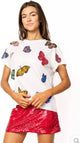 Queen of Sparkles Multi Butterfly Tee