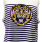 Queen of Sparkles LSU Mascot Striped Knit Tank