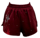 Queen of Sparkles Maroon & Grey Scattered Jewel Mock Neck Logo Short