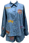 Queen of Sparkles LSU Denim Longsleeve