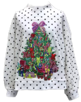 Queen of Sparkles Polka Dot Christmas Sweatshirt